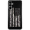 Black and White Camo American Flag Galaxy S24 Plus Clear Case
