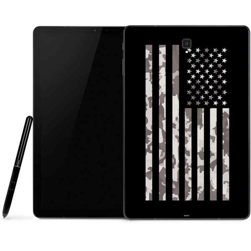 Black and White Camo American Flag Samsung Galaxy Tab Skin