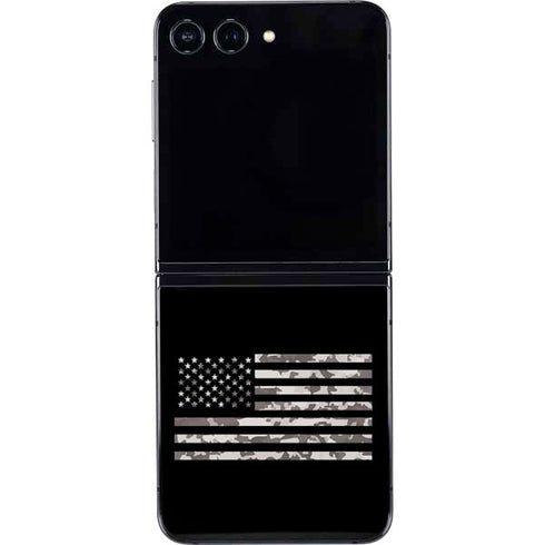 Black and White Camo American Flag Galaxy Z Flip5 5G Skin