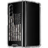 Black and White Camo American Flag Galaxy Z Fold4 5G Clear Case