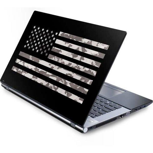 Black and White Camo American Flag Generic Laptop Skin