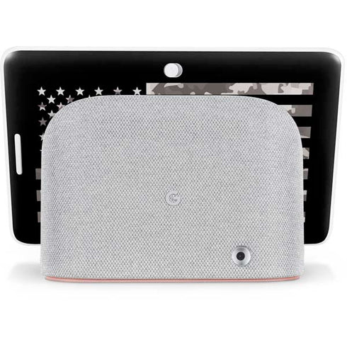 Black and White Camo American Flag Google Home Hub Skin
