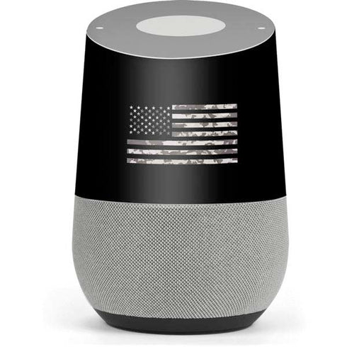Black and White Camo American Flag Google Home Skin