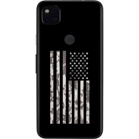 Black and White Camo American Flag Google Pixel 4a Skin