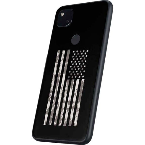 Black and White Camo American Flag Google Pixel 4a Skin