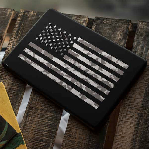Black and White Camo American Flag Google Pixelbook Go Skin