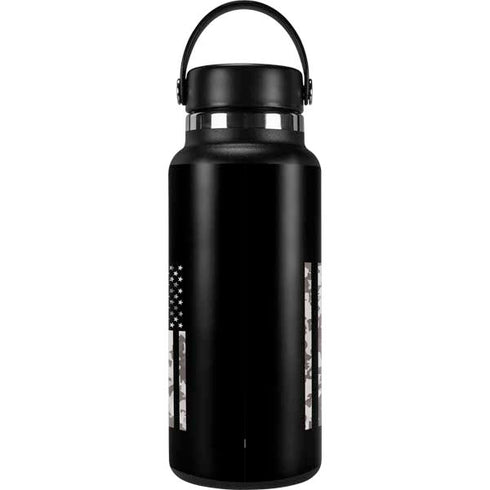 Black and White Camo American Flag Hydro Flask 32oz Wide Mouth Skin