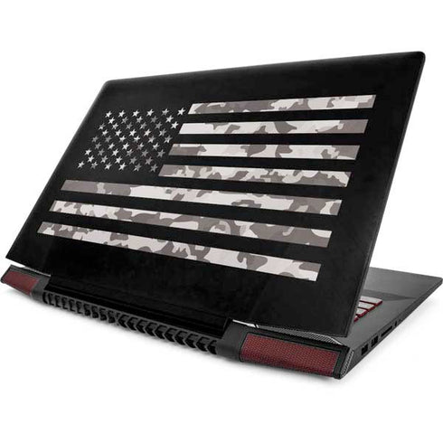 Black and White Camo American Flag Lenovo IdeaPad Skin