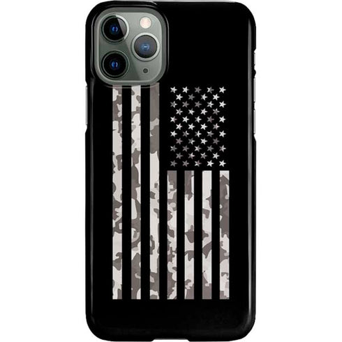 Black and White Camo American Flag iPhone 11 Pro Lite Case