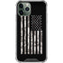 Black and White Camo American Flag iPhone 11 Pro Max Clear Case