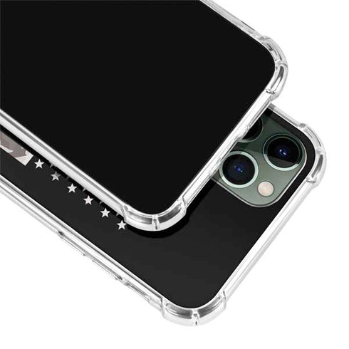 Black and White Camo American Flag iPhone 11 Pro Max Clear Case