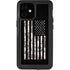 Black and White Camo American Flag iPhone 12 Mini Waterproof Case