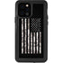 Black and White Camo American Flag iPhone 12 Pro Waterproof Case