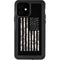 Black and White Camo American Flag iPhone 12 Waterproof Case