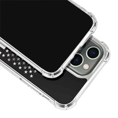 Black and White Camo American Flag iPhone 13 Pro Clear Case