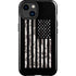 Black and White Camo American Flag iPhone 15 Plus Impact Case