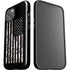 Black and White Camo American Flag iPhone 14 Plus Impact Case