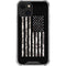 Black and White Camo American Flag iPhone 14 Plus Clear Case