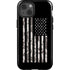 Black and White Camo American Flag iPhone 14 Impact Case