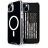 Black and White Camo American Flag iPhone 14 Plus MagSafe Case