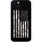 Black and White Camo American Flag iPhone 15 Plus Skin