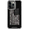 Black and White Camo American Flag iPhone 14 Pro Clear Case