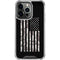 Black and White Camo American Flag iPhone 15 Pro Clear Case