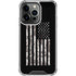 Black and White Camo American Flag iPhone 15 Pro Clear Case