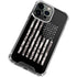 Black and White Camo American Flag iPhone 15 Pro Clear Case