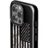 Black and White Camo American Flag iPhone 15 Pro Impact Case