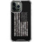 Black and White Camo American Flag iPhone 14 Pro Max Clear Case