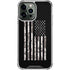 Black and White Camo American Flag iPhone 14 Pro Max Clear Case