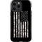 Black and White Camo American Flag iPhone 15 Pro Max Impact Case
