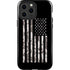 Black and White Camo American Flag iPhone 15 Pro Max Impact Case