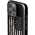 Black and White Camo American Flag iPhone 15 Pro Max Impact Case