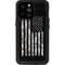 Black and White Camo American Flag iPhone 14 Pro Max Waterproof Case