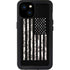 Black and White Camo American Flag iPhone 15 Plus Waterproof Case
