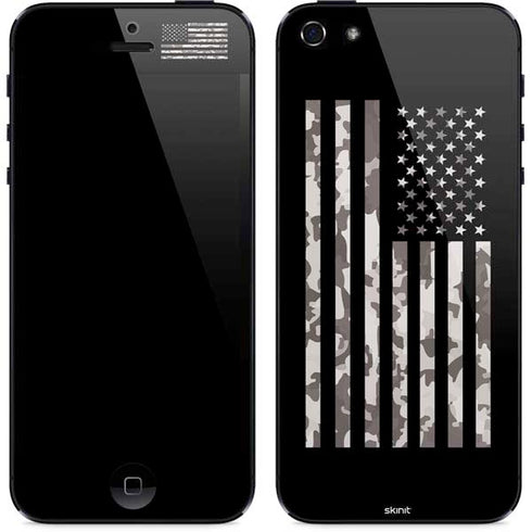 Black and White Camo American Flag iPhone 5/5s/5SE Skin