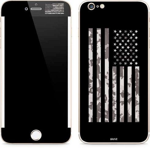 Black and White Camo American Flag iPhone 6/6s Plus Skin