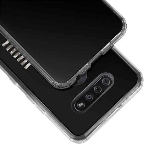 Black and White Camo American Flag LG K51/Q51 Clear Case