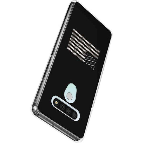 Black and White Camo American Flag LG Stylo 6 Clear Case