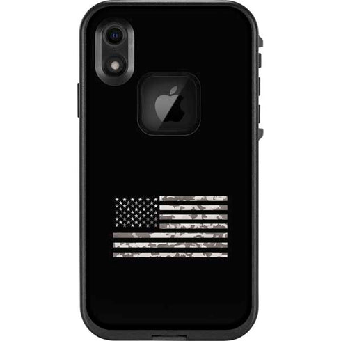 Black and White Camo American Flag LifeProof Fre iPhone Skin