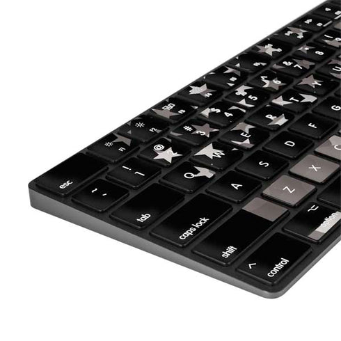 Black and White Camo American Flag Magic Keyboard with Numeric Keypad Skin