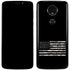 Black and White Camo American Flag Moto E5 Plus Skin