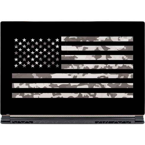 Black and White Camo American Flag MSI GS65 Stealth Laptop Skin