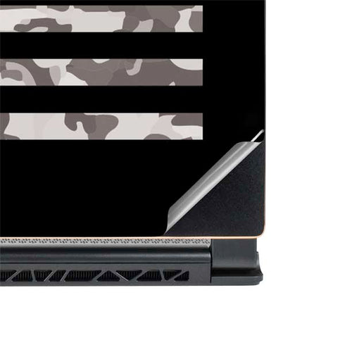 Black and White Camo American Flag MSI GS65 Stealth Laptop Skin