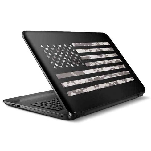 Black and White Camo American Flag HP Notebook Skin