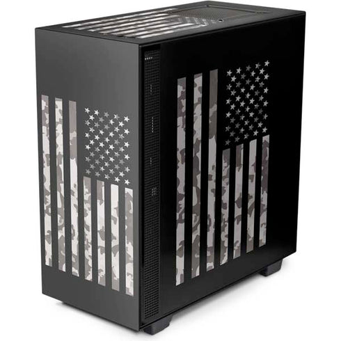 Black and White Camo American Flag NZXT H510 Compact ATX Mid-Tower Case Skin