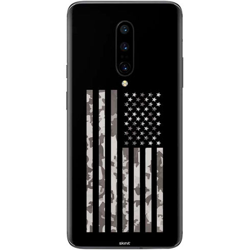 Black and White Camo American Flag OnePlus 7 Pro Skin