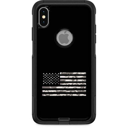 Black and White Camo American Flag Otterbox Commuter iPhone Skin